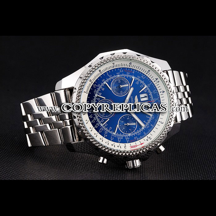 Breitling Bentley 6-75 Speed Blue Dial Stainless Steel Case Bracelet BL5695: Image 2