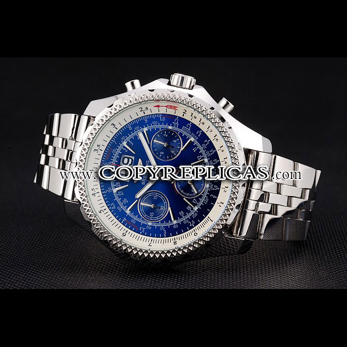 Breitling Bentley 6-75 Speed Blue Dial Stainless Steel Case Bracelet BL5695: Image 3