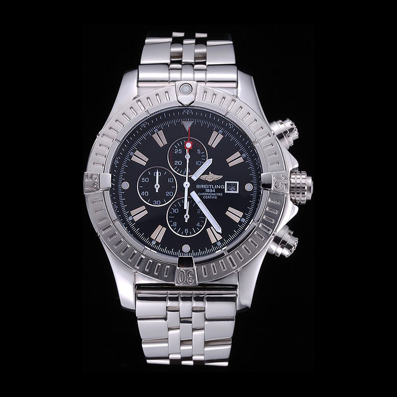 Breitling Chronomat Evolution Black Dial Stainless Steel Bracelet BL5716: Image 1