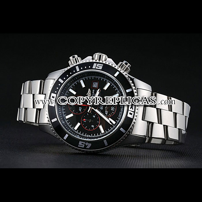 Breitling Superocean Chronograph II Black Dial Stainless Steel Bracelet BL5734: Image 3