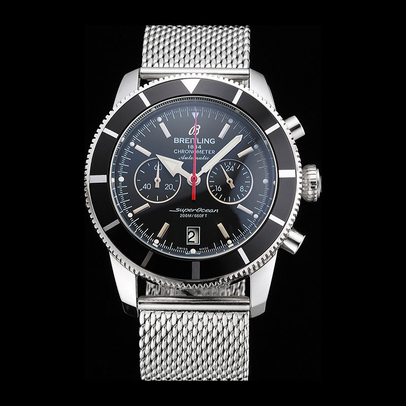 Breitling Superocean Heritage Chronographe 44 Black Dial Bezel Stainless Case Bracelet BL5742: Image 1