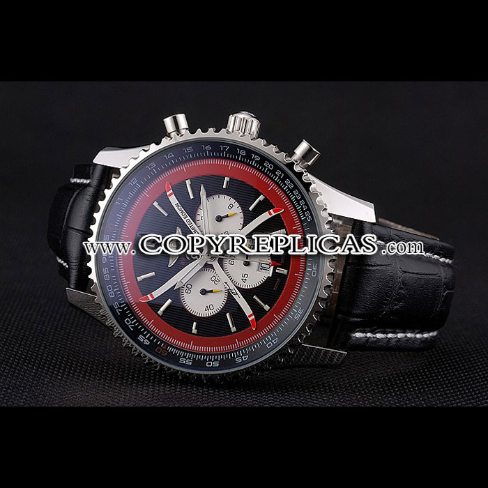 Breitling Certifie Black Leather Strap Black Dial Chronograph BL5767: Image 3