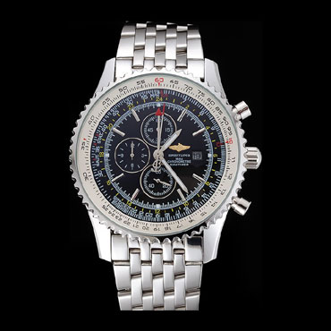 Breitling Navitimer World Black Dial Stainless Steel Bracelet BL5655