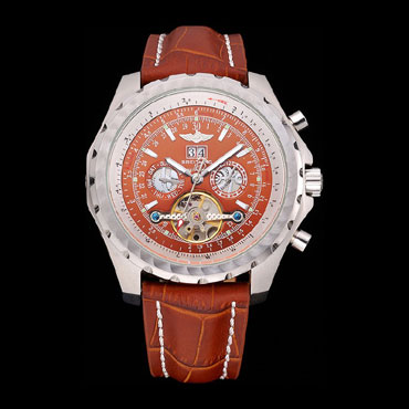 Breitling Bentley Mulliner Tourbillon Brown Dial Stainless Steel Case Brown Leather Strap BL5719