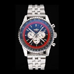 Breitling Certifie Polished Silver Stainless Steel Strap Black Dial Chronograph BL5730