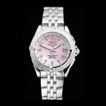 Breitling Colt Lady Pink Dial Diamond Hour Marks Stainless Steel Case Bracelet BL5741