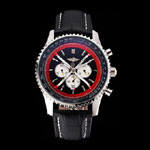 Breitling Certifie Black Leather Strap Black Dial Chronograph BL5767