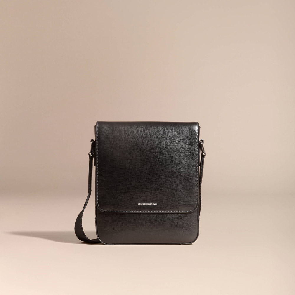 Burberry London Leather Crossbody Bag Black 39994211: Image 1