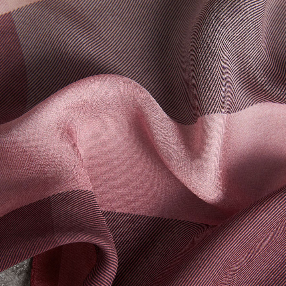 Burberry Ombre Washed Check Silk Scarf in Ash Rose 40395611: Image 2