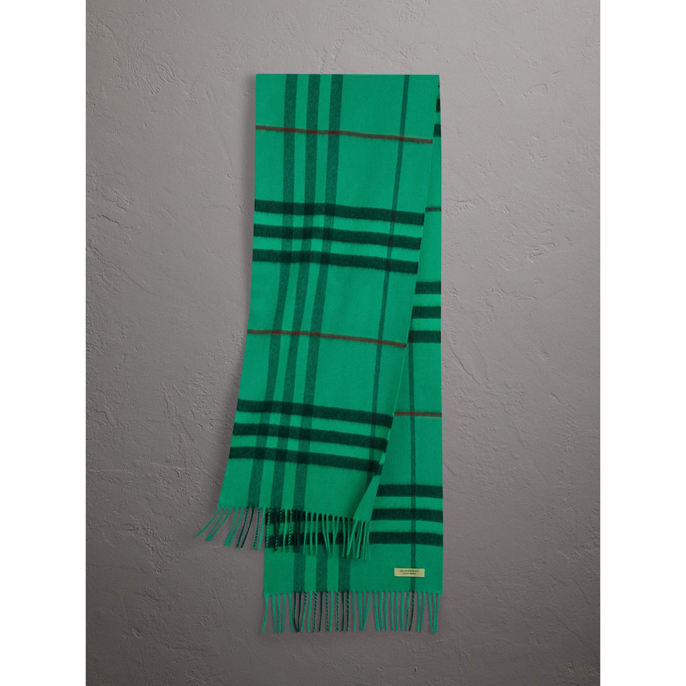 Burberry Overdyed Exploded Check Cashmere Scarf 40681971: Image 1