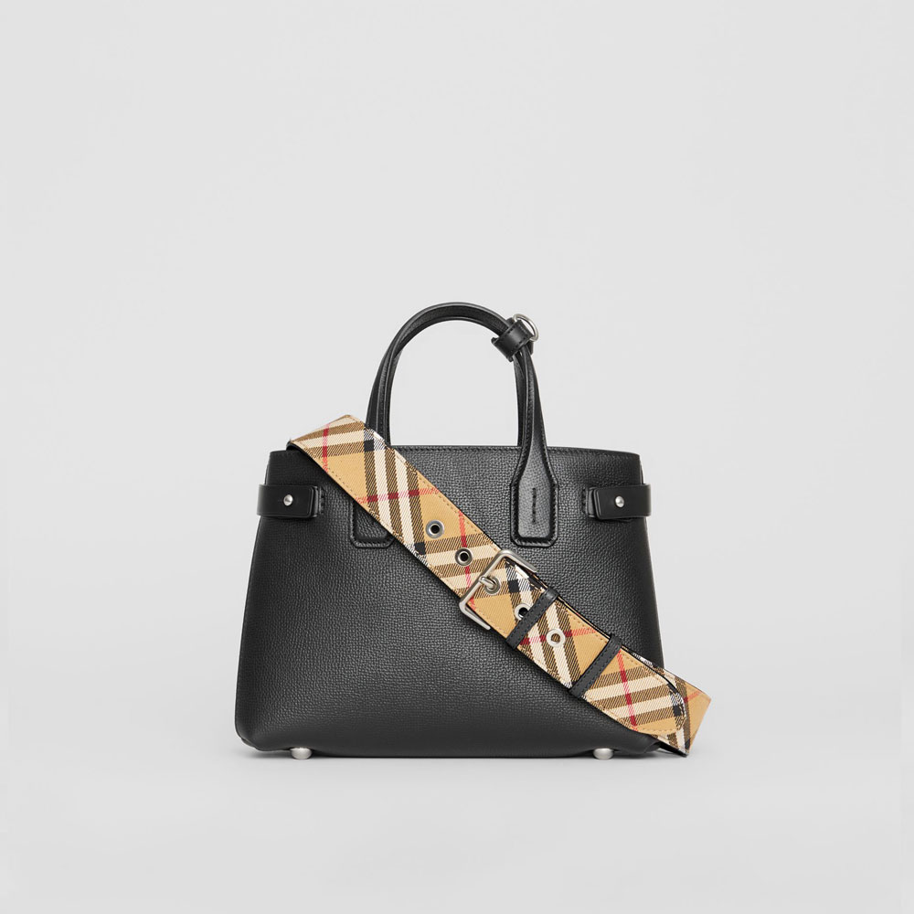 Burberry Small Banner in Leather and Vintage Check 40767481: Image 4