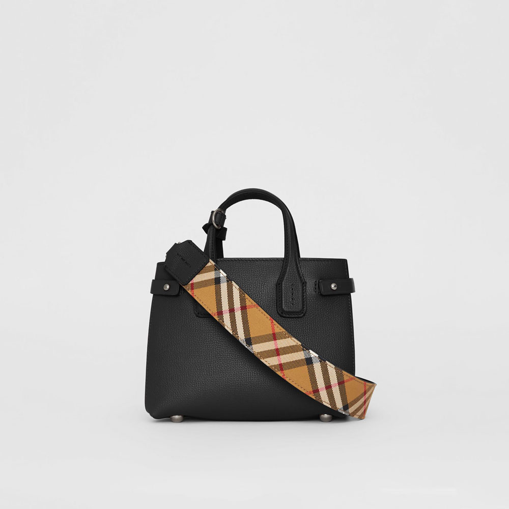 Burberry Baby Banner in Leather and Vintage Check 40784771: Image 4