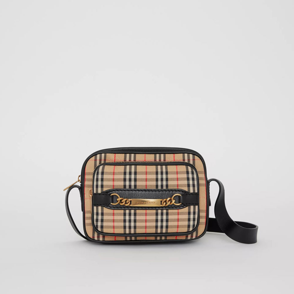 Burberry 1983 Check Link Camera Bag in Black 40799031: Image 1