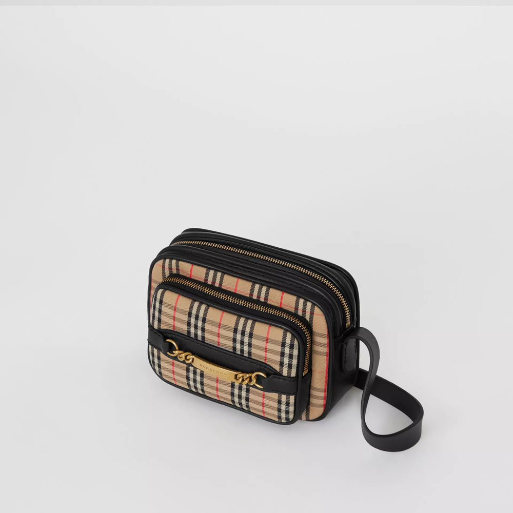 Burberry 1983 Check Link Camera Bag in Black 40799031: Image 3