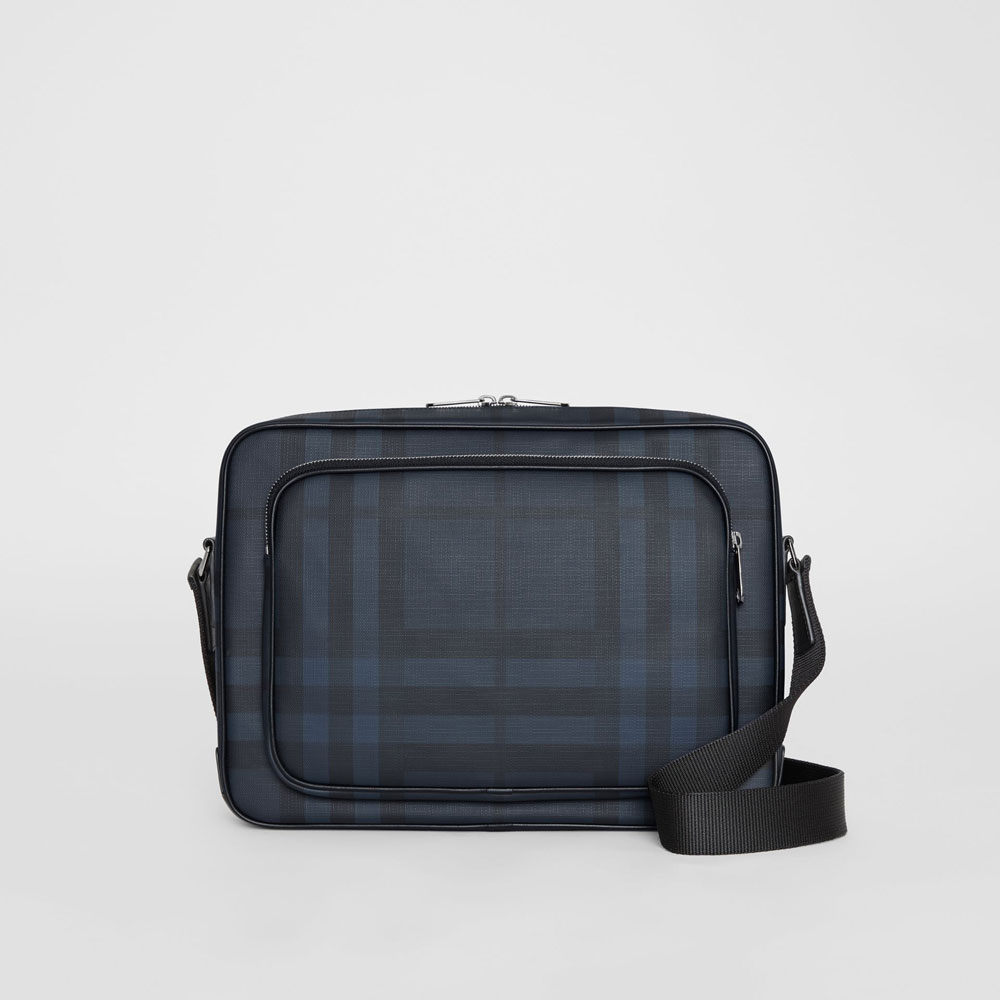 Burberry London Check Messenger Bag in Navy black 80051681: Image 1