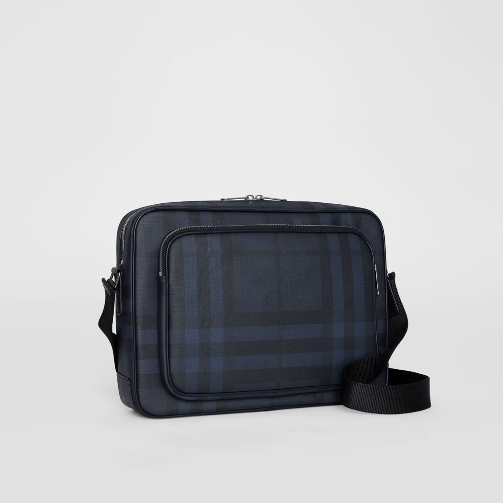 Burberry London Check Messenger Bag in Navy black 80051681: Image 4