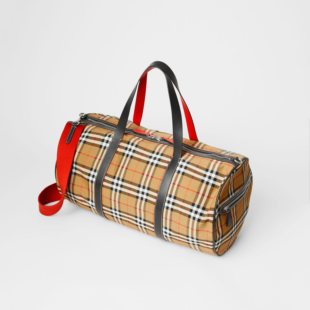 Burberry Large Vintage Check and Leather Barrel Bag 80055231: Image 3