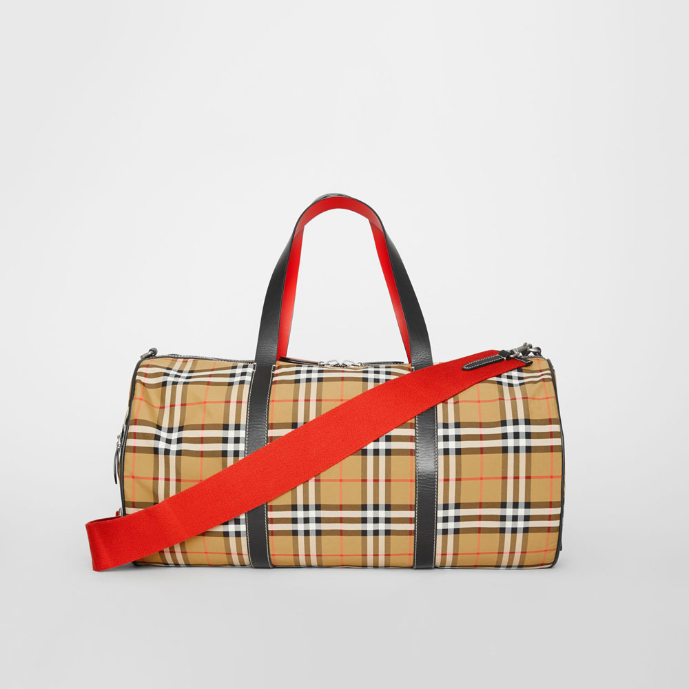 Burberry Large Vintage Check and Leather Barrel Bag 80055231: Image 4