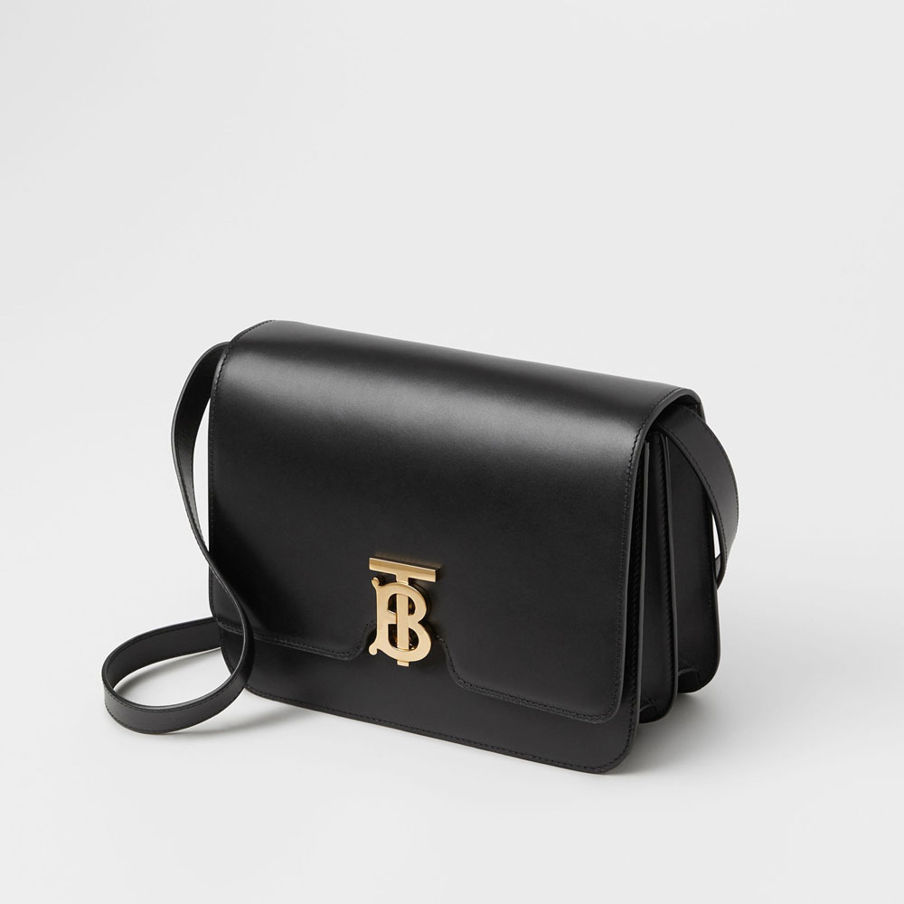 Burberry Medium Leather TB Bag in Black 80103351: Image 3