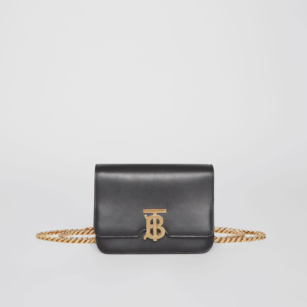 Burberry Belted Leather TB Bag in Black 80122001: Image 1