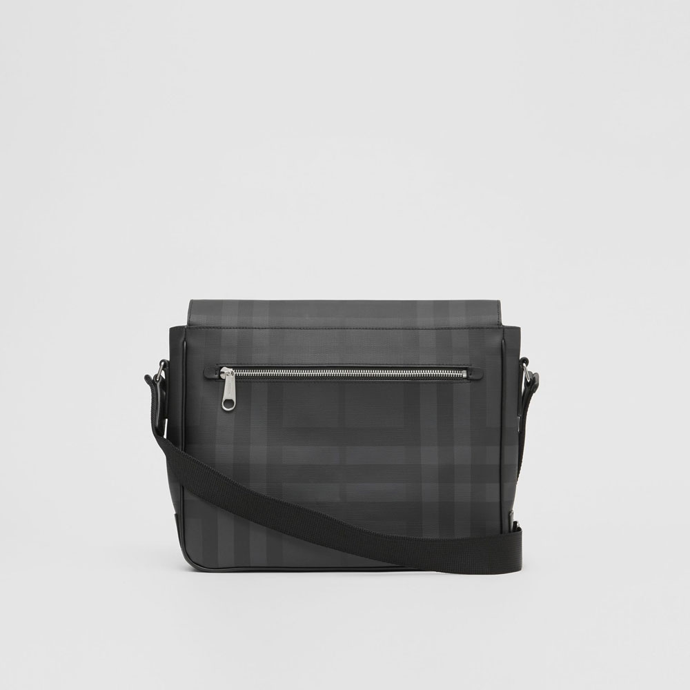 Burberry London Check and Leather Satchel in Dark Charcoal 80139491: Image 4