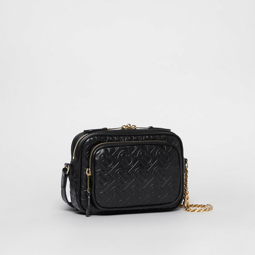 Burberry Monogram Leather Camera Bag in Black 80152411: Image 3