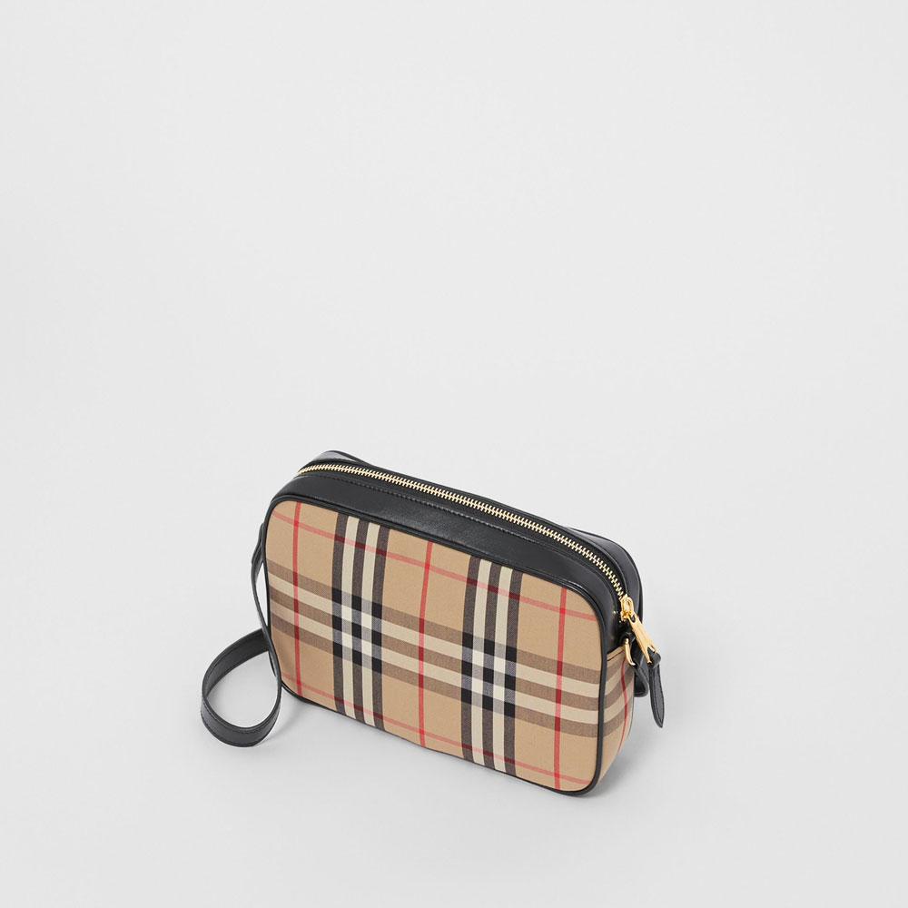 Burberry Small Vintage Check and Leather Camera Bag 80207251: Image 2