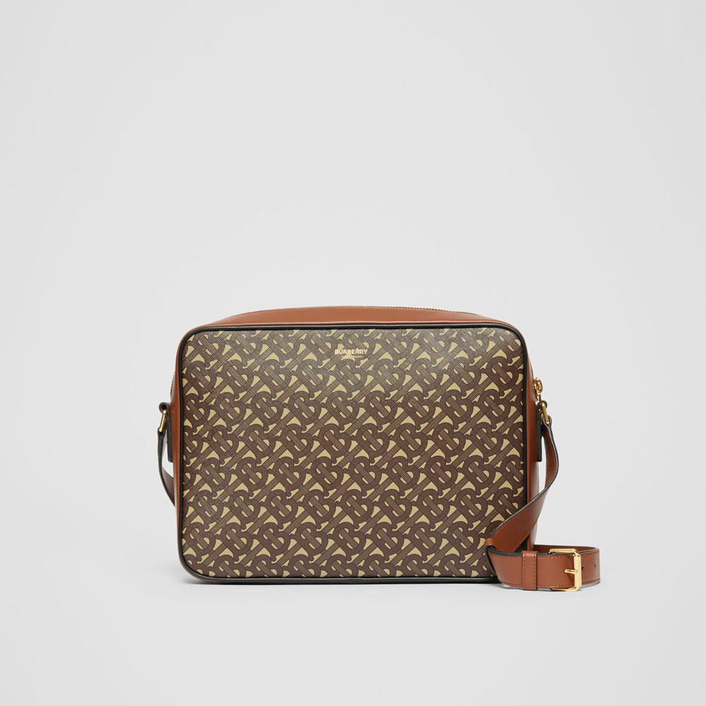 Burberry Monogram Print E-canvas Messenger Bag 80221881: Image 1