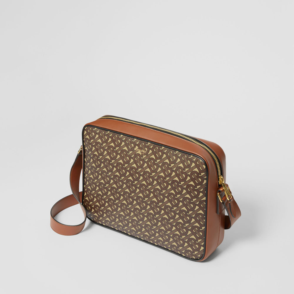 Burberry Monogram Print E-canvas Messenger Bag 80221881: Image 2