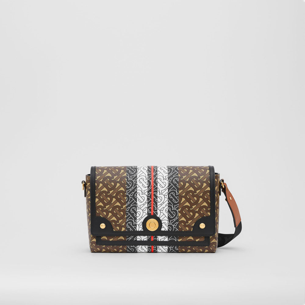 Burberry Monogram Stripe E-canvas Note Crossbody Bag 80264321: Image 1