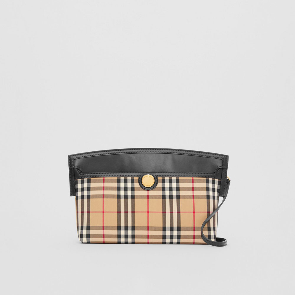 Burberry Vintage Check and Leather Society Clutch 80268361: Image 1