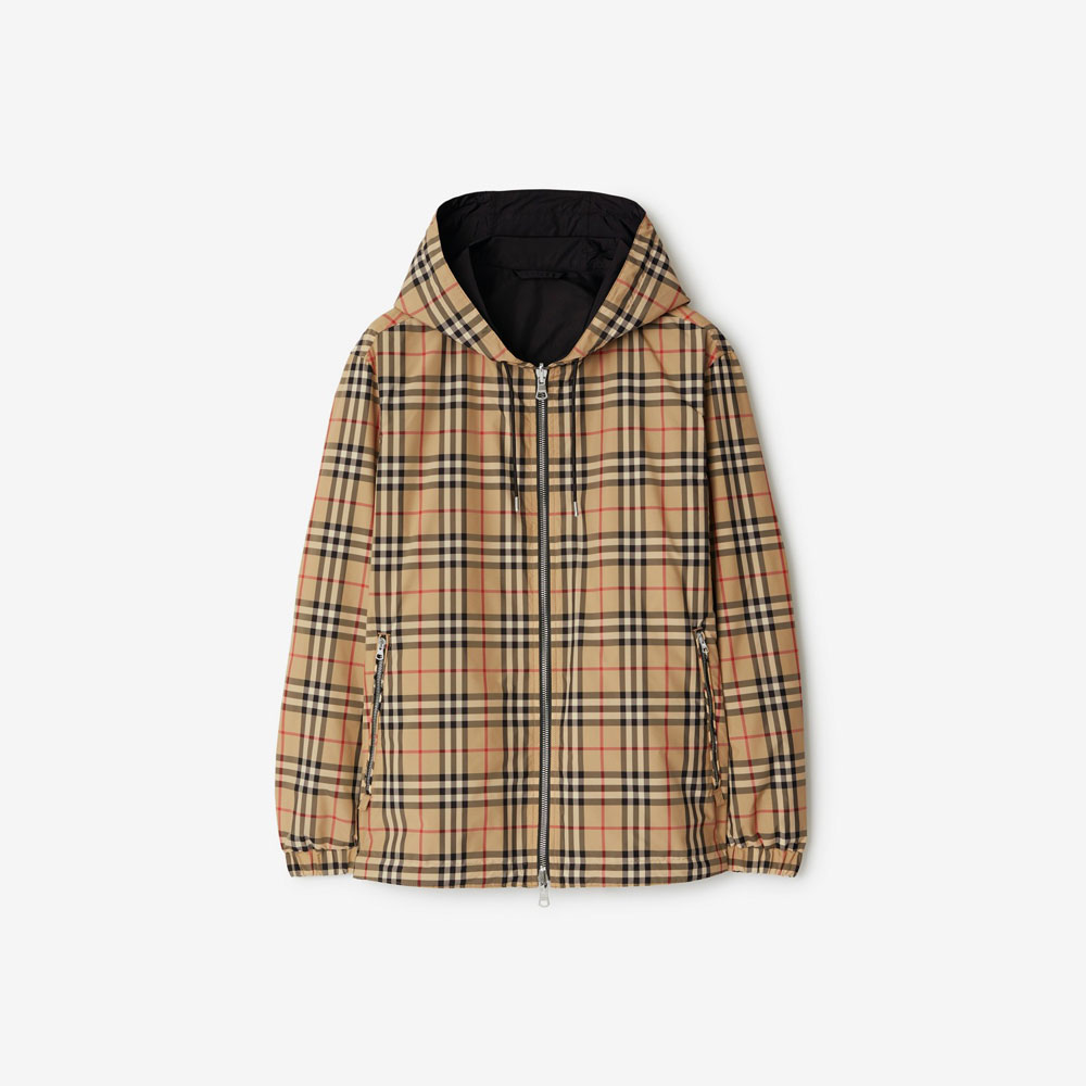 Burberry Reversible Check Jacket in Archive beige 80270971: Image 1