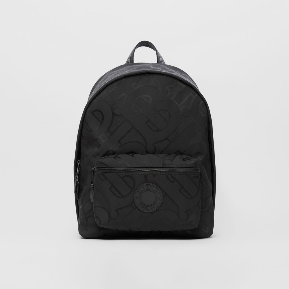 Burberry Monogram Recycled Polyester Jacquard Backpack 80307141: Image 1