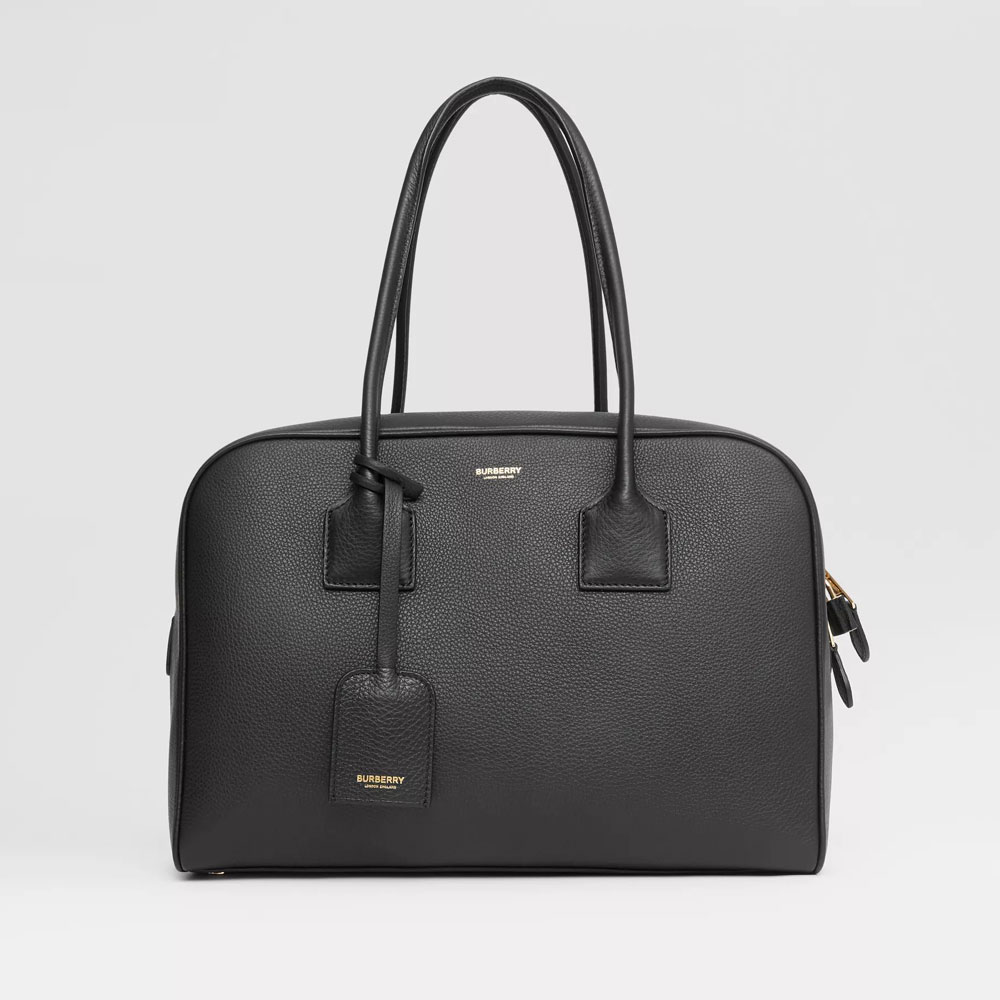 Burberry Large Leather Half Cube Bag in Black 80350531: Image 1