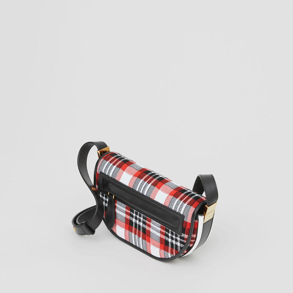 Burberry Mini Knitted Tartan and Leather Olympia Bag 80352071: Image 3