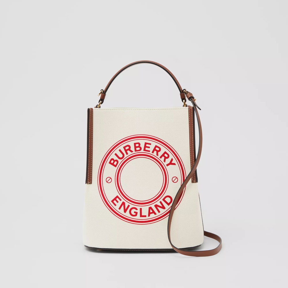 Burberry Small Logo Graphic Canvas Peggy Bucket Bag 80368231: Image 1