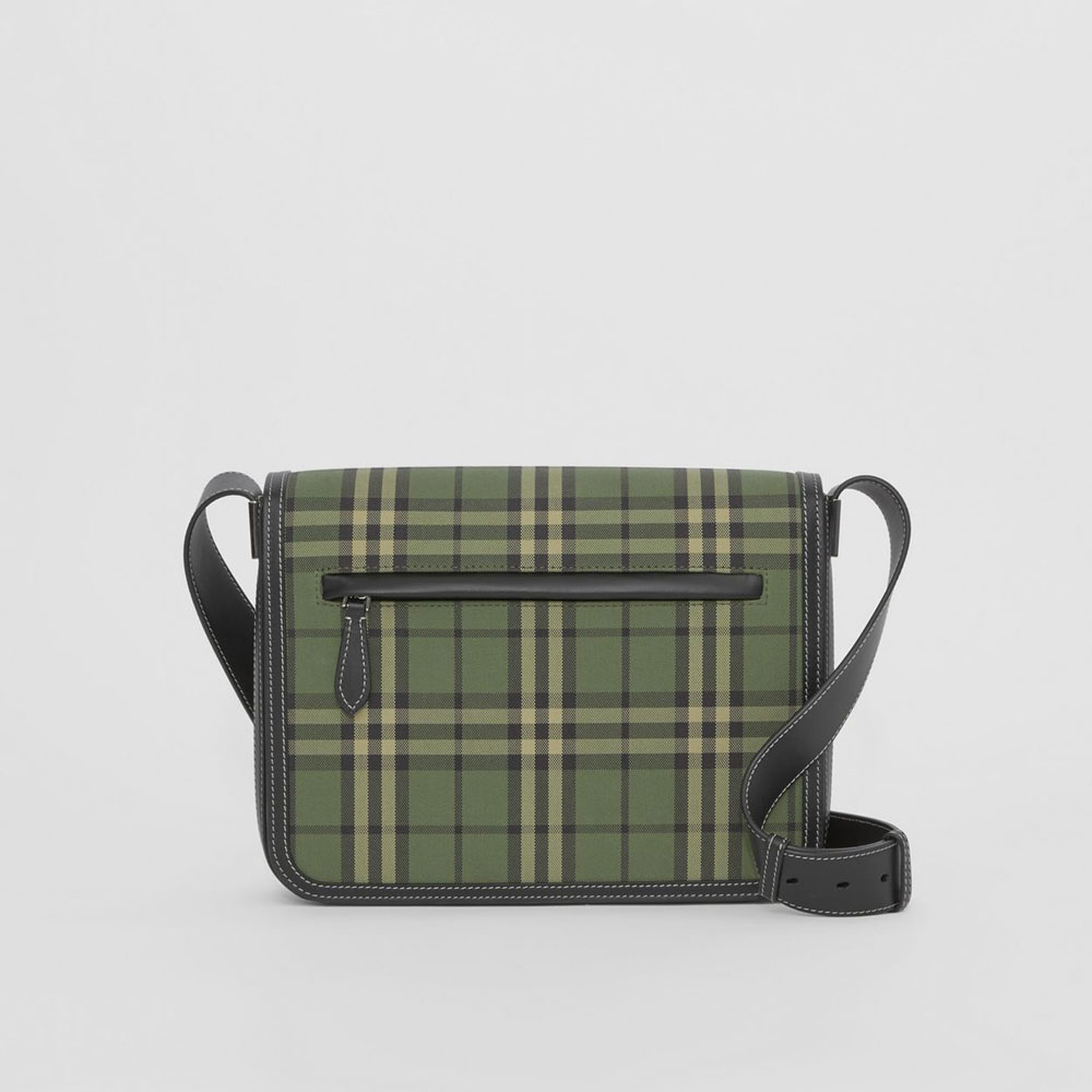 Burberry Small Check Cotton Messenger Bag 80423921: Image 1