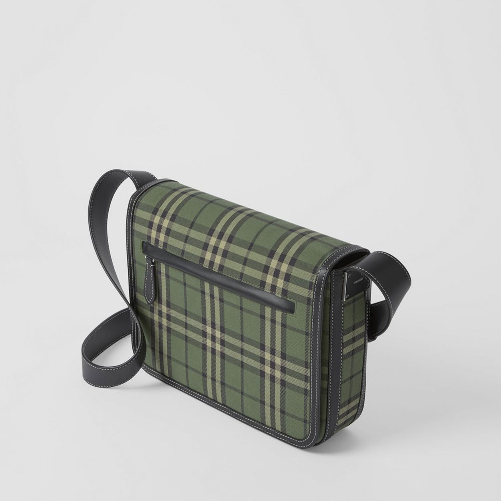 Burberry Small Check Cotton Messenger Bag 80423921: Image 2