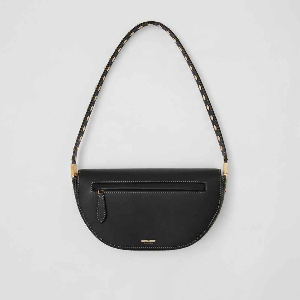 Burberry Small Leather Olympia Bag in Black 80470131: Image 1