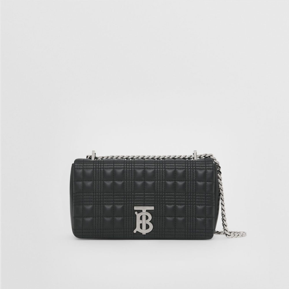 Burberry Small Quilted Lambskin Lola Bag in Black 80490061: Image 1