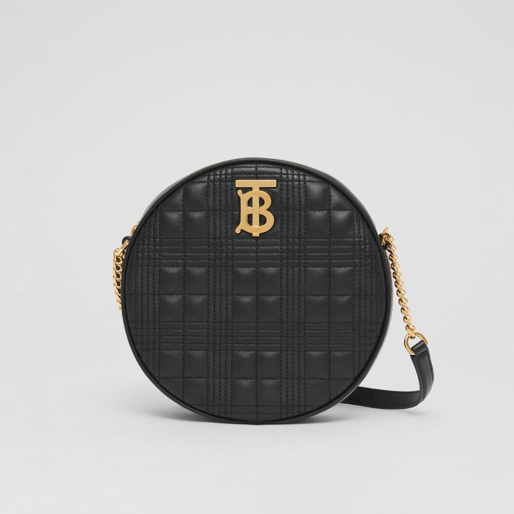 Burberry Quilted Lambskin Louise Bag in Black 80492231: Image 1