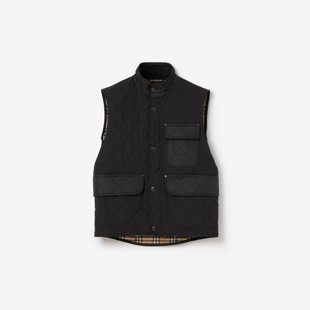 Burberry Quilted Thermoregulated Gilet in Black 80497831: Image 1