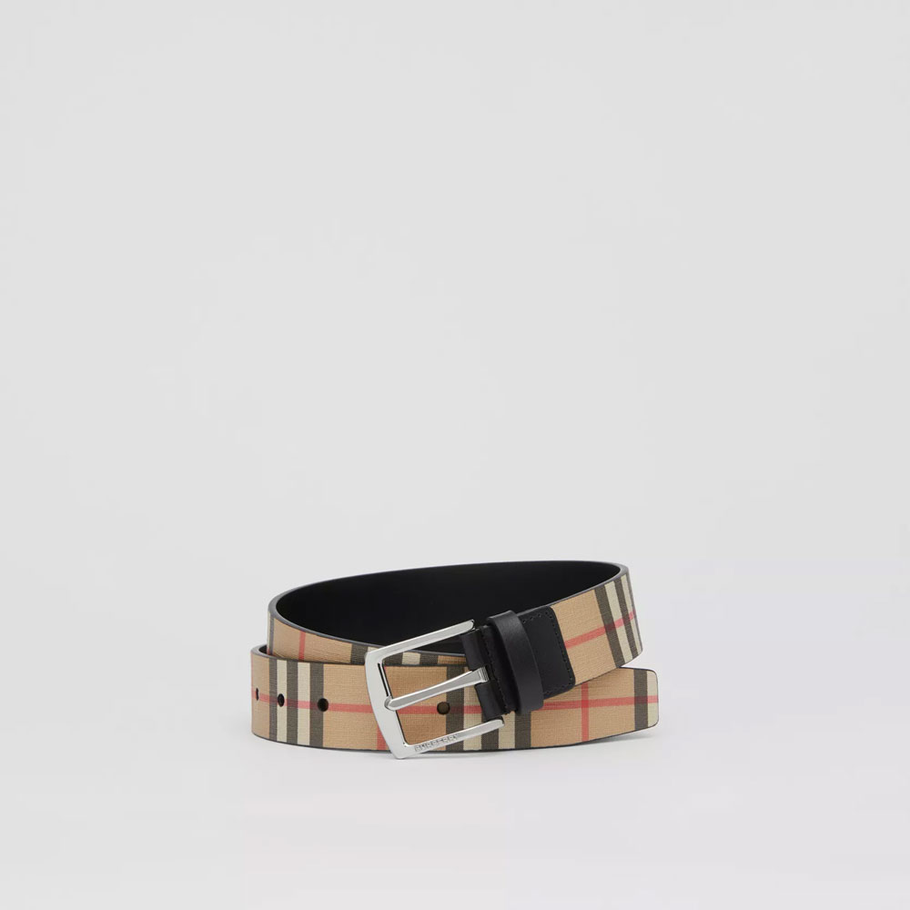 Burberry Vintage Check and Leather Belt 80527821: Image 1