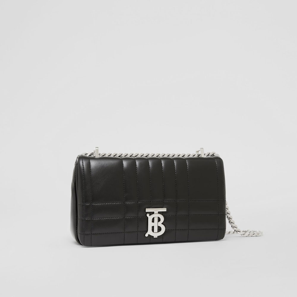 Burberry Quilted Leather Small Lola Bag in Black 80595101: Image 3