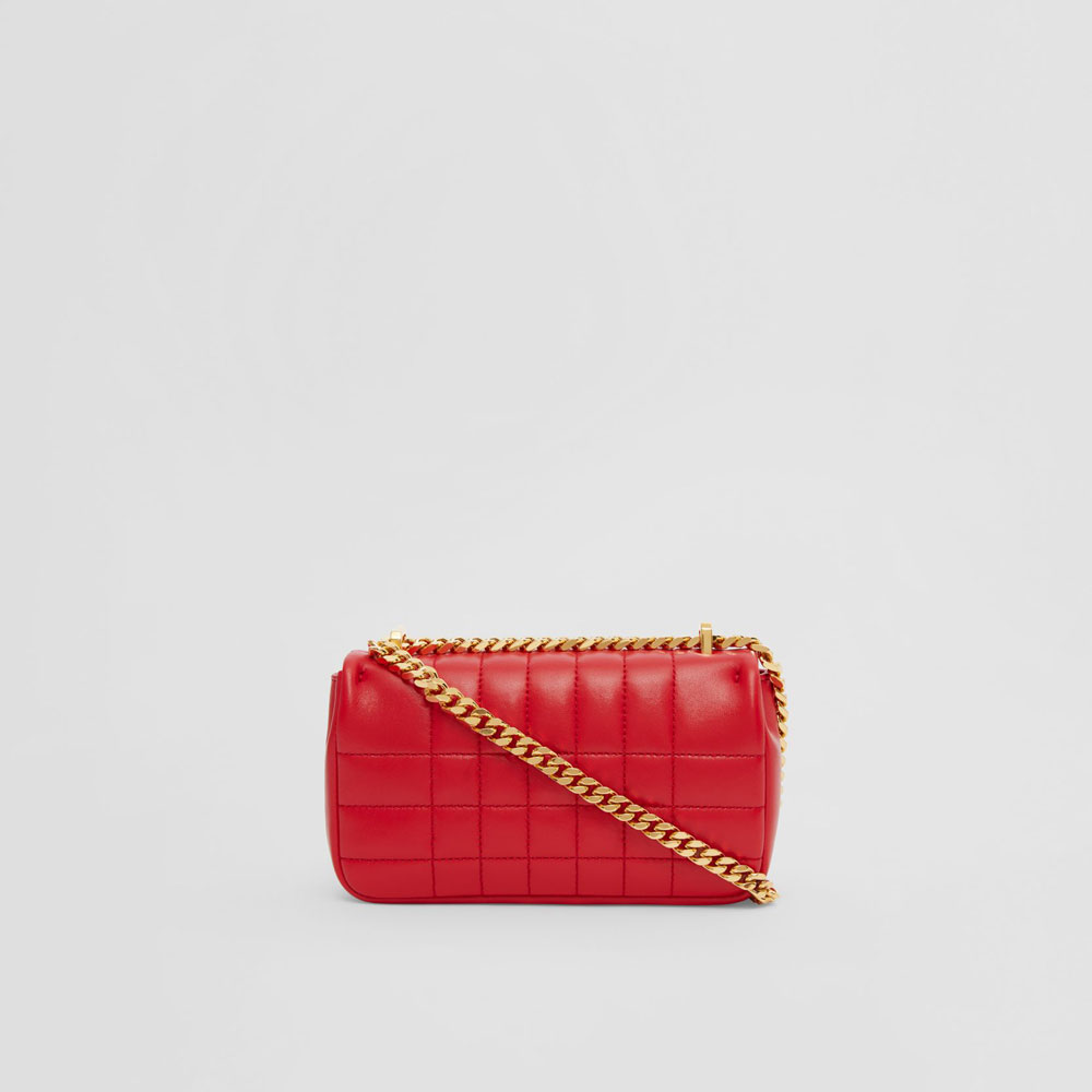 Burberry Quilted Leather Mini Lola Bag in Bright Red 80600671: Image 4