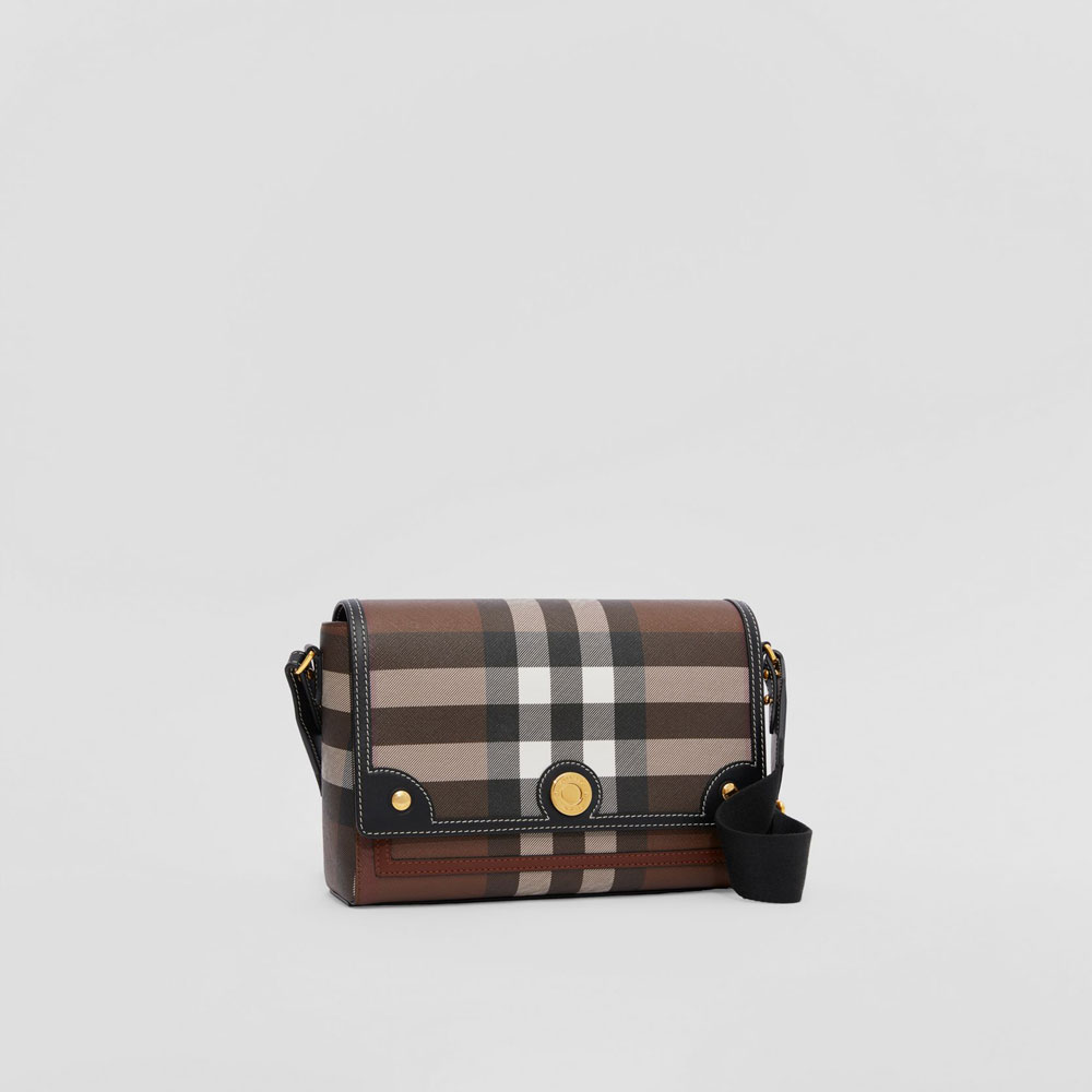 Burberry Exaggerated Check and Leather Note Bag 80631231: Image 3