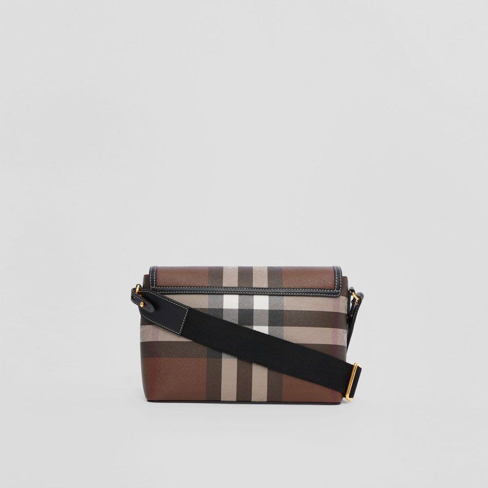 Burberry Exaggerated Check and Leather Note Bag 80631231: Image 4