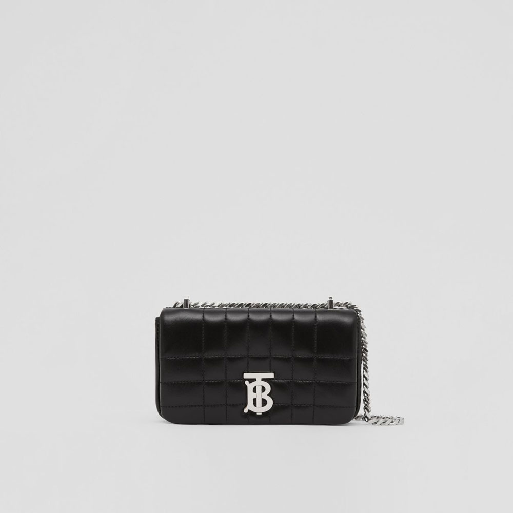 Burberry Quilted Leather Mini Lola Bag in Black 80648501: Image 1