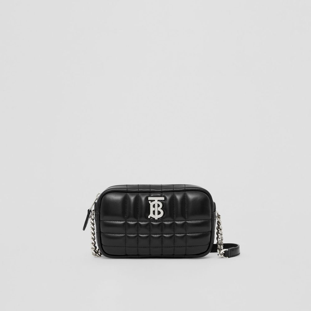 Burberry Quilted Leather Mini Lola Camera Bag in Black 80648541: Image 1