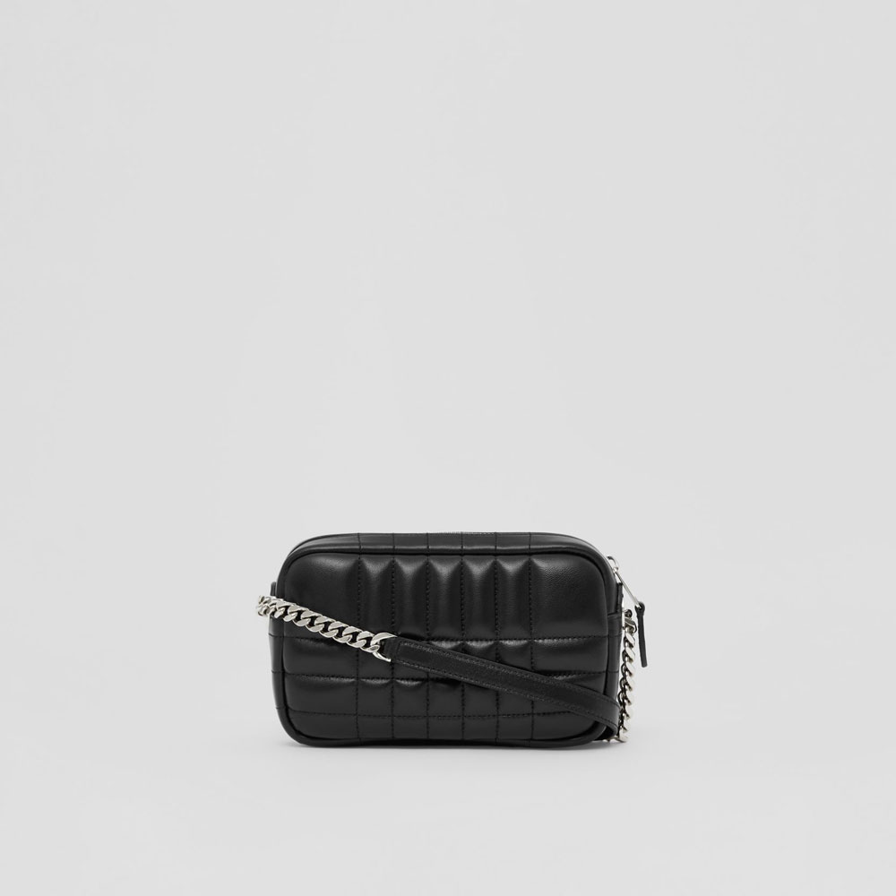 Burberry Quilted Leather Mini Lola Camera Bag in Black 80648541: Image 4